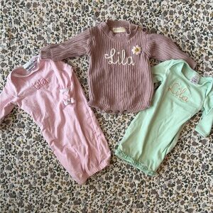 Lila Kids One Piece Set - Pink, Purple, and Green